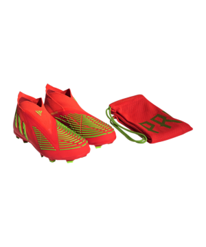 Adidas Predator EDGE+ FG Dětské Game Data – Červené Zelená