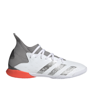 Adidas Predator FREAK.3 IN Halle White Spark J Dětské – Bílý Šedá Červené(shinei