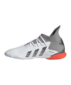 Adidas Predator FREAK.3 IN Halle White Spark J Dětské – Bílý Šedá Červené(shinei