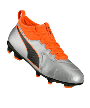 Puma ONE 3 Leder FG Dětské – Stříbrný F01