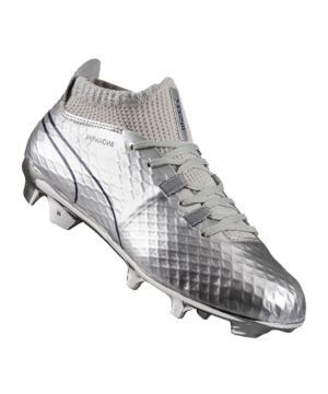 Puma ONE Chrome FG Dětské – Stříbrný Modrý F01