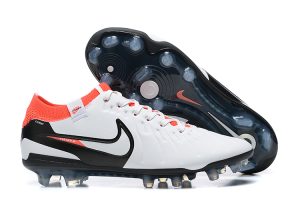 Kopačky Nike Tiempo Legend 10 Elite FG Bílý oranžový Černá