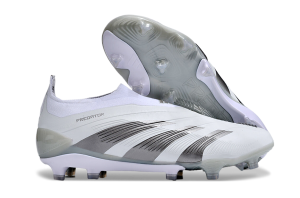 Kopačky Adidas Predator Accuracy+ Laceless Silver FG Bílý