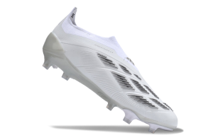 Kopačky Adidas Predator Accuracy+ Laceless Silver FG Bílý