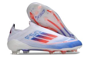 Kopačky Adidas F50 FG Bílá/Sluneční červená/Jasná Modrá