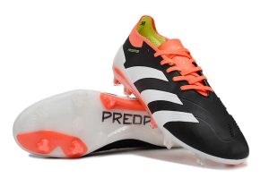 Kopačky Adidas Predator Elite Tongue FG Černá Bílá Oranžová