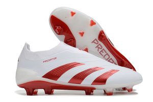 kopačky bez tkaniček Adidas Predator Accuracy+ FG Bílá Červená