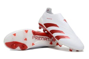 kopačky bez tkaniček Adidas Predator Accuracy+ FG Bílá Červená