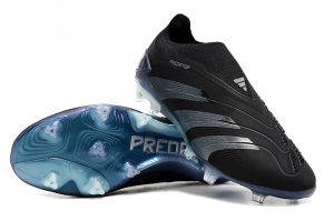 kopačky bez tkaniček Adidas Predator Accuracy+ FG Černá Stříbrná Modrá