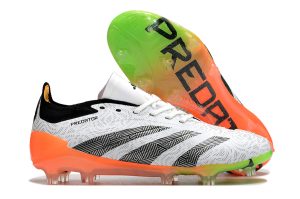 Kopačky Adidas Predator Accuracy+ FG Bílá Stříbrná Oranžová